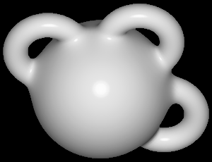 Sphere with three handles